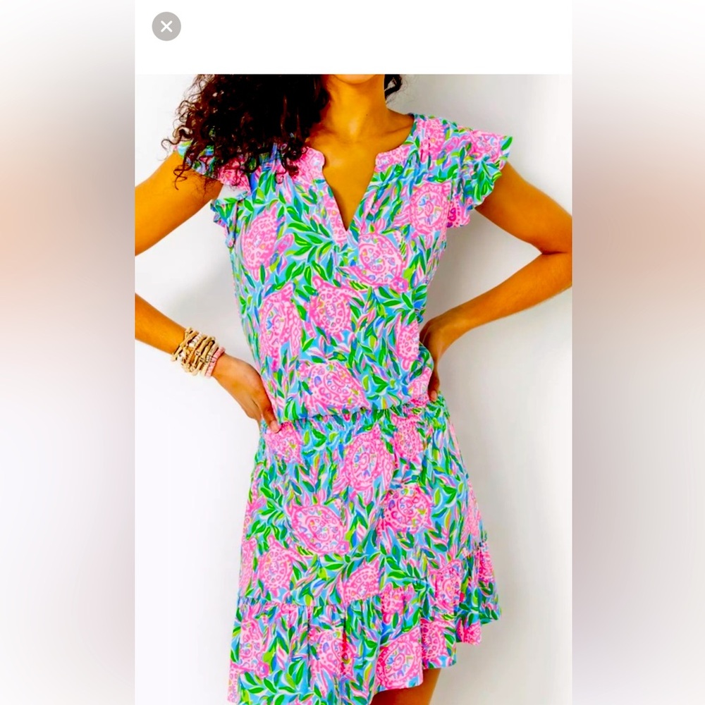 Super cute Lilly Pulitzer Ravi romper. Worn once. No flaws.